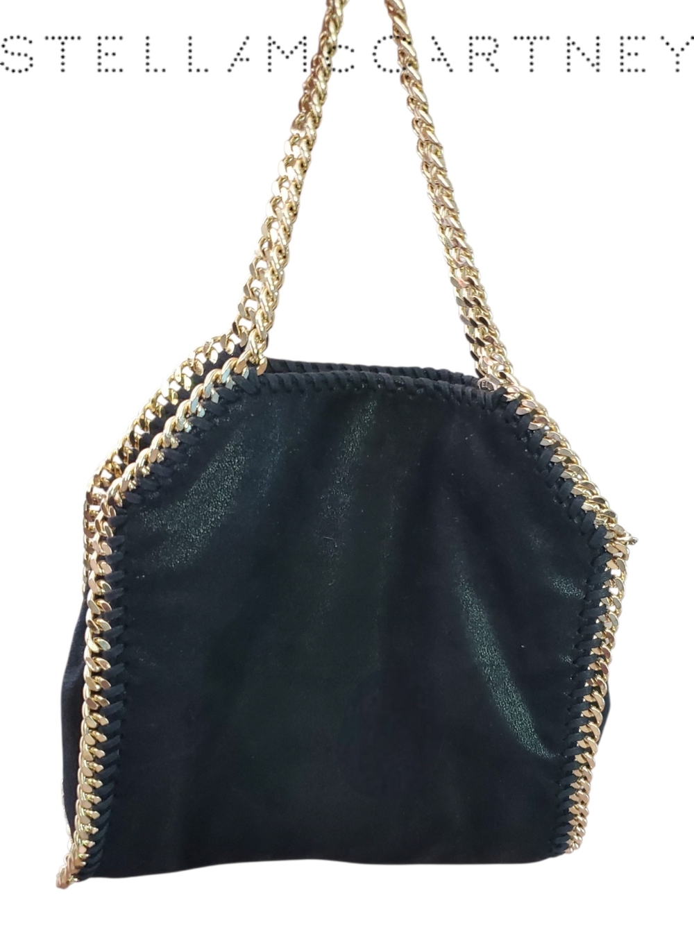 Stella McCartney Mini Falabella Black Gold Fold Over Tote Bag Authenticated - Picture 5 of 16